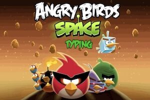 angry birds space typing game